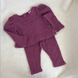 GAP Baby Waffle Knit Set in Purple